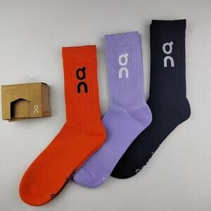 On Cloud Large 3 Pairs Socks Half-Calf Size Unisex for shoe size 8-12